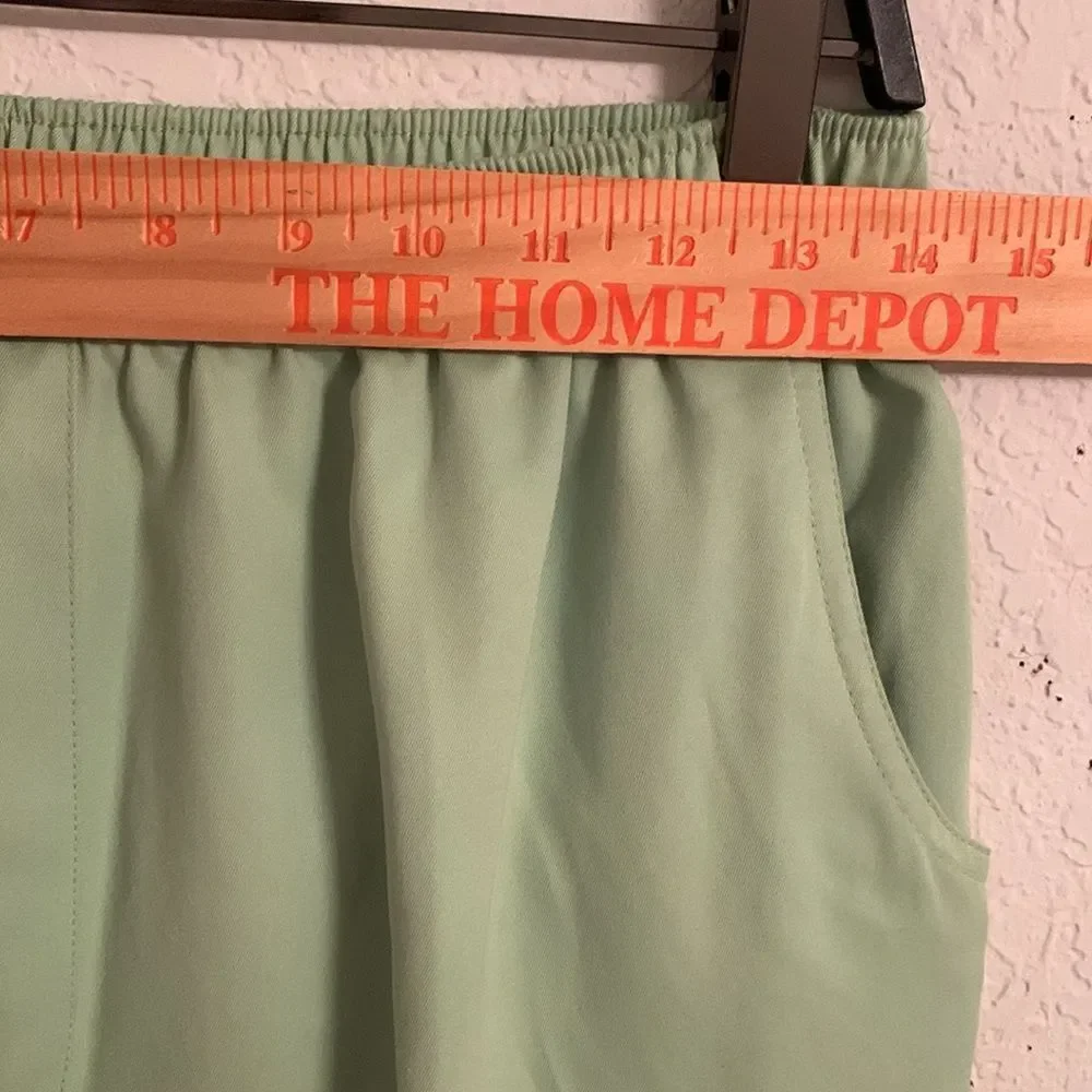 Alia Light Women’s Green Elastic Waist High Rise Pockets Size 12P